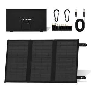 30W Portable Foldable Solar Panel Charger with USB Ports - Efficient, Compact Design for Outdoor Travel and Camping, Suitable for Phones, Tablets, Fans, and Flashlights, Camping Accessories