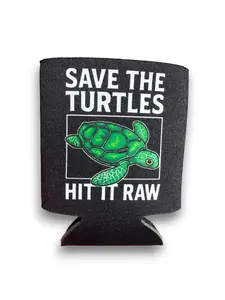 Save the Turtles Can Cooler Beach