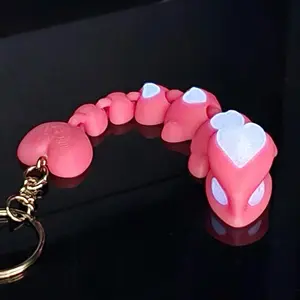 3D Printed Fidget Dragon Heart Keychain for Backpacks Purses Keys Lanyards Accessories Versatile Functional Everyday Use Gift Idea Personalize Your Items
