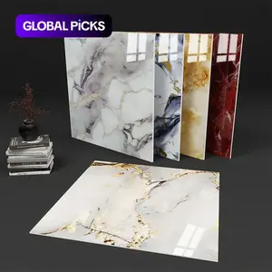 Marble Tile Wall Stickers, PVC Material, Easy Peel & Stick, Waterproof Self-Adhesive Panels for Kitchen, Living Room, Bathroom, Home Decoration, Decorative Wall Sticker, Marble Pattern Sticker #GLOBAL PICKS