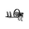 MOZA R3 Direct-Drive Sim Racing Steering Wheel & Pedals Bundle - 3.9Nm DD Servo Motor, Aviation Alloy Aluminum Frame, Durable ISF PU Grips, 11-in, Advanced Force Feedback, High Control Fidelity, for PC Racing Simulator Setup Console Accessories