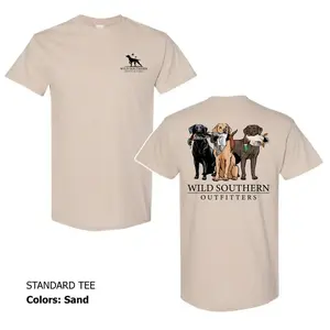 Wild Southern Outfitters Hunting Dogs T-Shirt, Lab Retriever Trio Graphic Tee, Duck Hunting Shirt, Outdoor Casual Wear for Men and Women, Gift for Dad, Gift For him, Hunting Season Shirt