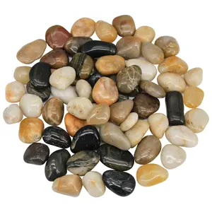 River Rocks, Decorative Ornamental Pebbles,Garden Landscaping Stones,Gravel Filler for Home Decoration Flower Bed Fish Tank Plants Vases Succulents