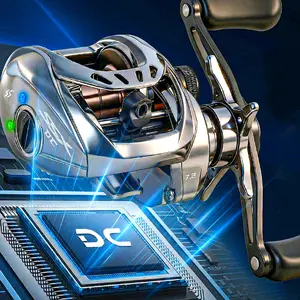 Baitcasting Fishing Reel Ultralight 4+1BB  7.2:1 Gear Ratio Black Silver DC Baitcaster Reel Smooth and Sensitive, Fishing Reel for Freshwater Saltwater Fishing