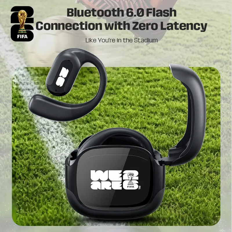 FIFA World Cup 2026 Official-Wireless Earbuds Real Time, 60H Playtime, Bluetooth Earbuds for Travel, Waterproof Wireless Earphones | Suitable for Office, Sports, Study and Audio Calls | Built-in Microphone | Earphones