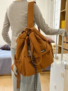 Unisex Casual Sporty Style Simple Large Capacity Single Shoulder Bag, Versatile Crossbody Backpack, Plain Color Design, Athletic Bag