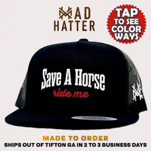 Save a Horse Ride Me Embroidered Trucker Hat Save a Horse Ride Me Embroidered Trucker Hat