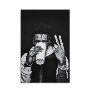 Vintage Music Poster Retro NBA YoungBoy Poster Rapper Poster Room Decorative