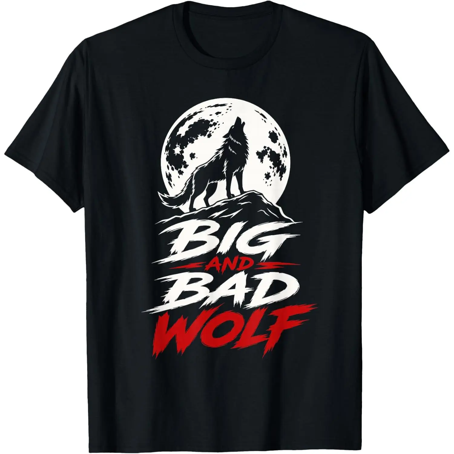 100%cotton Wolf Spirit Big and Bad Wolf Wolf Pack Funny Wolves T-Shirt