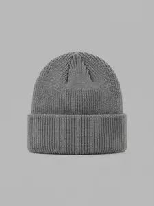 1 Piece Solid Color Beanie Hat/Knit Hat,  Solid Cuff Beanie, Casual Winter Outdoor Hat For Men & Women, 2023 New Style Y2k Knitting Beanies, Knitted Winter Hat