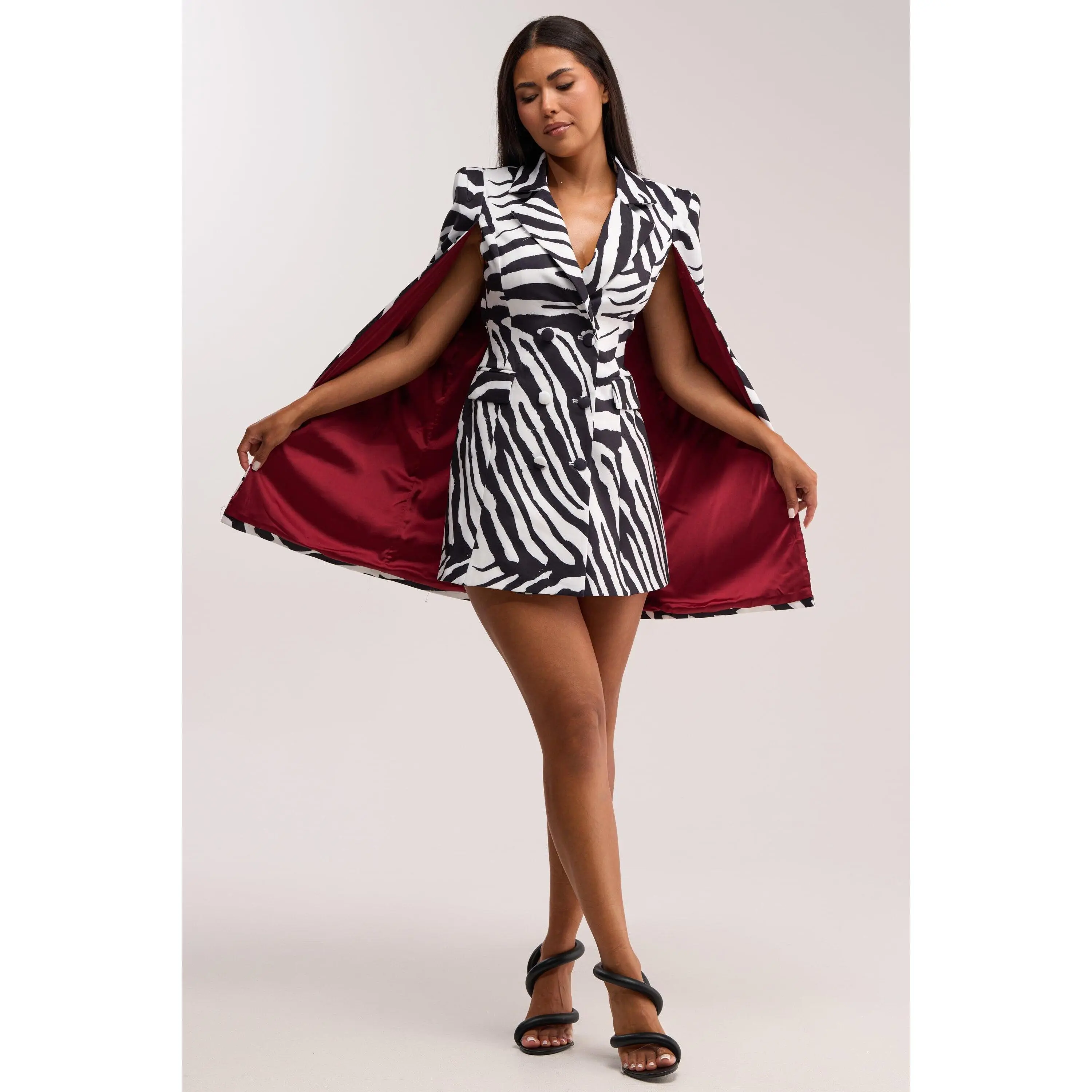 WILD SIDE PRINTED BLAZER DRESS