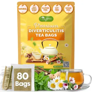TOG999, Diverticulitis Tea Bags | 80 Count | 100% Natural Chamomile, Peppermint, Marshmallow Leaf, Wild Yam Root, Licorice & Ginger Herbal Blend – Caffeine-Free Comfort Tea, Vegan.