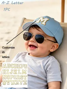 1PC Adjustable Baseball Cap Sun Hat for Kids, Unisex Letters Design, Durable Comfort Fit, Suitable for 0-3 Years Old, Outdoor Playwear, Adjustable Caps