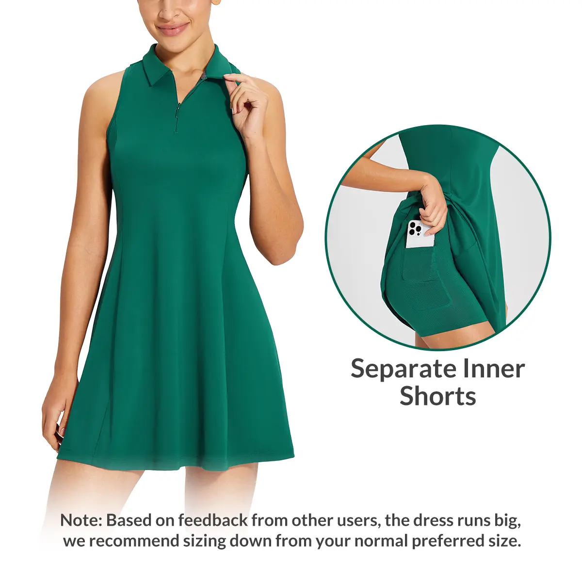 baleaf Womens Golf Dress Sleeveless Tennis Dress with Built in Shorts Pockets Racerback Workout Athletic Dresses baleaf Womens Golf Dress Sleeveless Tennis Dress with Built in Shorts Pockets Racerback Workout Athletic Dresses