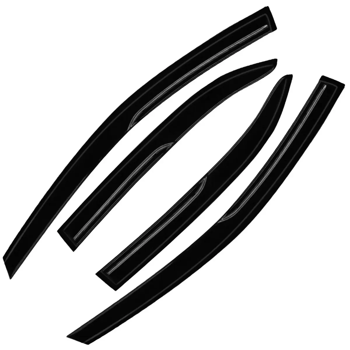 JDM Mugen Style 1.5mm Acrylic Side Window Deflectors & Visors for Toyota Camry 2018-2024 8th Gen, Automotive Multi-Function Sun Shade UV Filtering Vent Guards, Car Exterior Accessories (None-Mount Type Note)