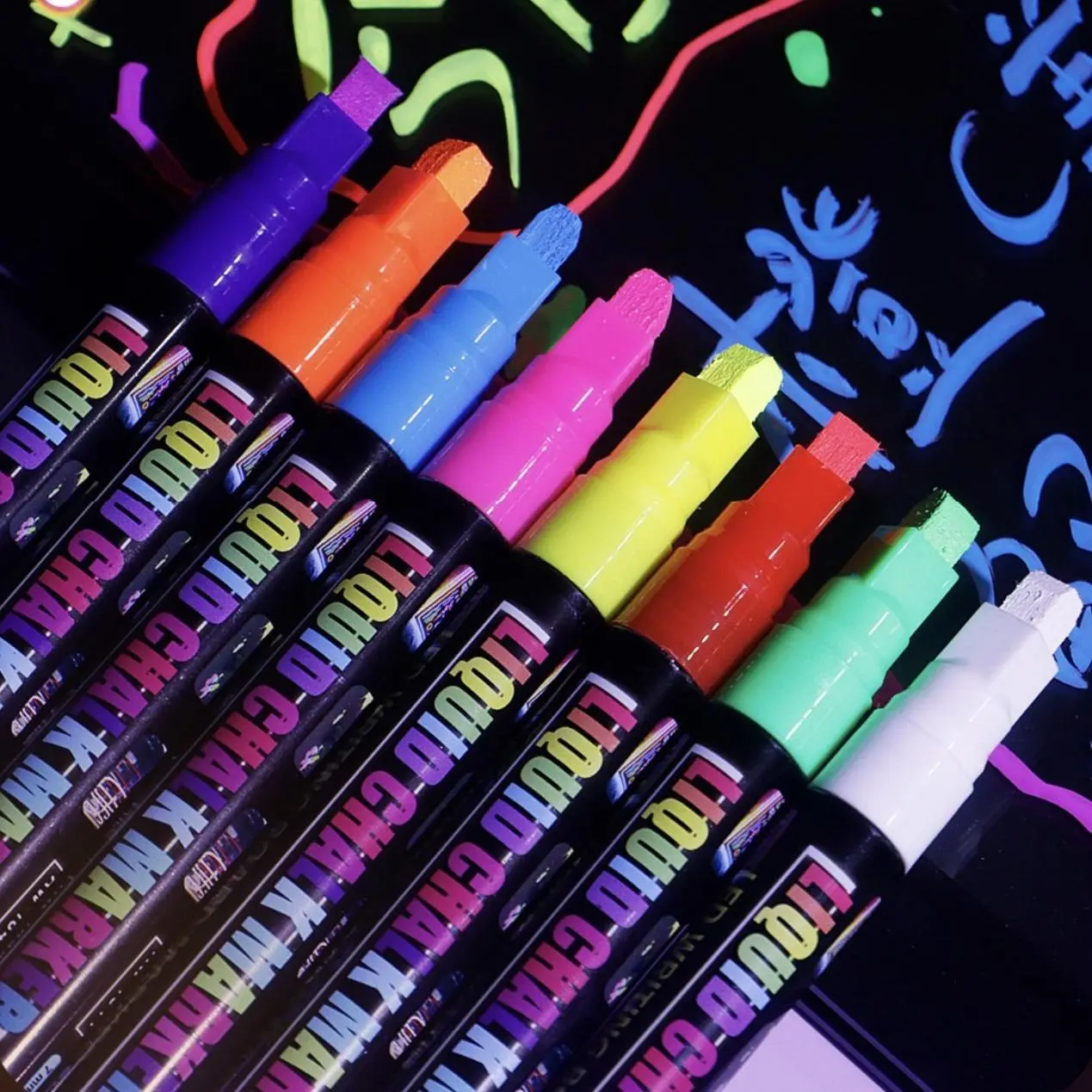 Erasable Chalkboard Marker Pen, 8 Counts/set Colorful Marker Pen, Liquid Chalk Markers for Businesses, Restaurants, Arts & Crafts Supplies, Dry Erase Markers, Bulk Markers