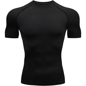 Men's Compression Shirt Short Sleeve Workout Gym Top Cool Dry Athletic Base Layer Undershirt T-Shirt for Sport Running Activewear Rash Guard