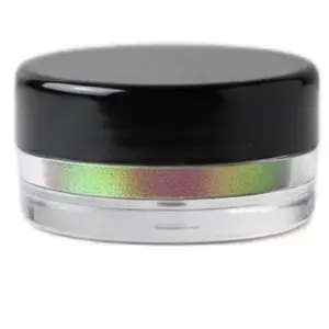 Color Shifting Duo Chrome Eye Pigment - Black Container with Rainbow Gradient Stripe