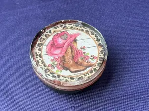 Pink Cowgirl Phone Grip Western Glam Resin Accessory Stand Custom Handmade Country Chic Floral Design for Everyday Glam