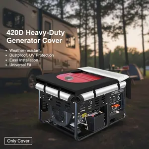 Generator Cover, 28" x 20" x 20",Heavy-Duty 420D  ，Waterproof, Sunproof & Dustproof Thickened Oxford Fabric, Compatible with Most Portable Generators