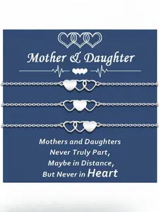 3pcs/set mother-daughter bracelet set, featuring matching wish bracelets, is a meaningful gift for mothers and daughters on Mother's Day, Valentine's Day, or birthdays. The design is elegant and exquisite. Elegant Jewelry Bracelet