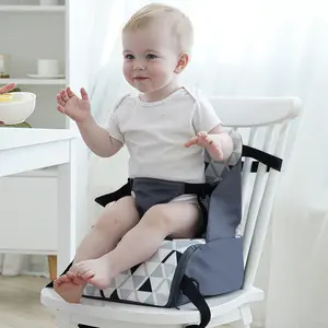 Portable Multifunctional Baby Booster Seat Cushion, Detachable Anti-Slip Dining Chair Pad, Washable Shoulder Straps, Ideal Child Car Seat Accessory