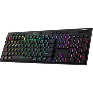 K618 PRO 3-Mode  RGB Mechanical Keyboard, BT/2.4Ghz/Wired Low Profile Win/ Gaming Keyboard w/Ultra-Thin Design, Dedicated Media Control & Linear Red