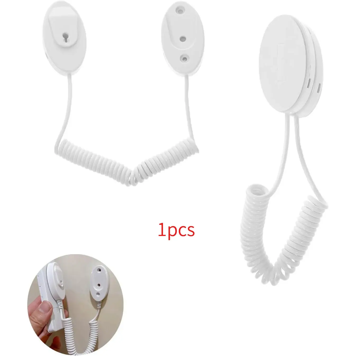 Remote Control Anti-Lost Organizer Box, Wall-Mounted Magnetic Holder, Retractable, Ideal for Living Room, Air Conditioner, TV, Fixed Rope