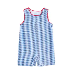 American Spirit Blue Gingham Jon Jon - Patriotic Outfit for Baby & Toddler Boys