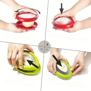 A Set of 4 Silicone Fruit And Vegetable Storage Containers, Reusable Refrigerator Storage Containers, Avocado Storage Containers, Tomato Storage Containers, Reusable Preservation Elastic Pods, Ideal for Garlic, Onions, Lemons And Potatoes