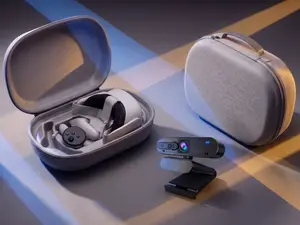 Ultimate Streamer Bundle: VR Carrying Case for Meta Quest 3/3s/2 + 1080p HD Webcam