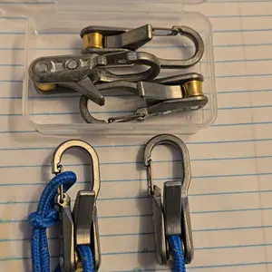 LOZLIN 6PCS Outdoor Gear Lanyard Set with Case Retractable Safety Tethers for Camping Hiking Backpacks & Tents Anti-Loss Coiled Cord Kit Travel Accessory