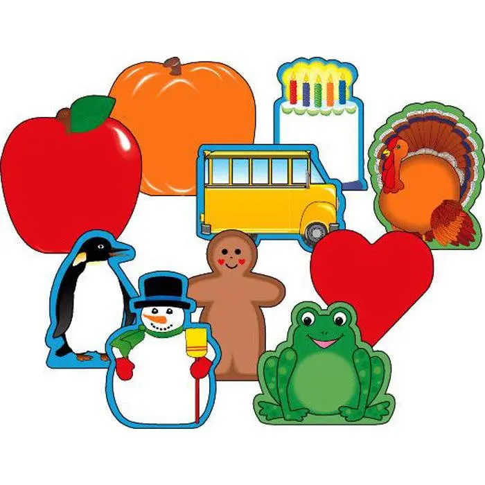 SHAPES ETC. 3" x 3" Mini Notepad - Seasonal Decoration Set with Pumpkin, Gingerbread Man Patterning & Calendar Dates