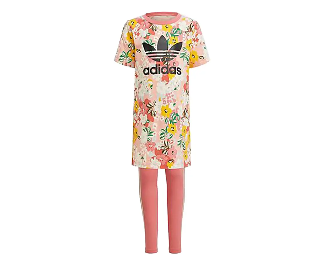 Adidas Girls Childrens Her Studio Tee Dres Girls Clothing Set