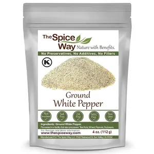 The Spice Way Ground White Pepper - Pure & Fresh, Non-GMO, Flavor Spice Seasoning for Seafood Boil