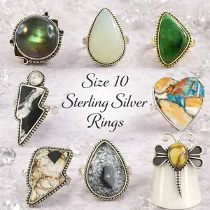Size 10 Rings .925 Solid Sterling Silver