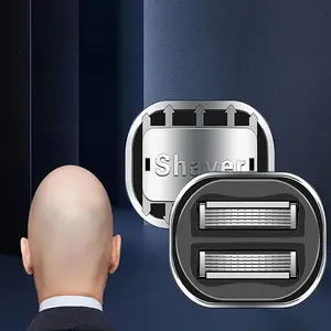 Portable Manual Hair Razor with Lubrication Strip, 1 Count 5 Layer Blade Hair Shavers, Professional Hair Shaving Tool for Men Daily Use