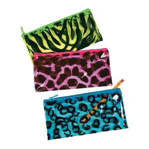 Animal Print Pencil Cases - 12 Pc.