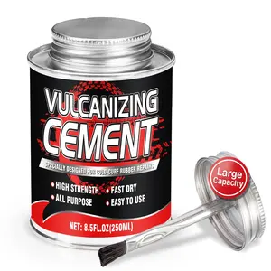 Fast Dry All Purpose Rubber Cement Tire Repair Glue, Tire Patch Kit with Brush 8.5 FL.Oz for Car Motorcycle Bike Rubber