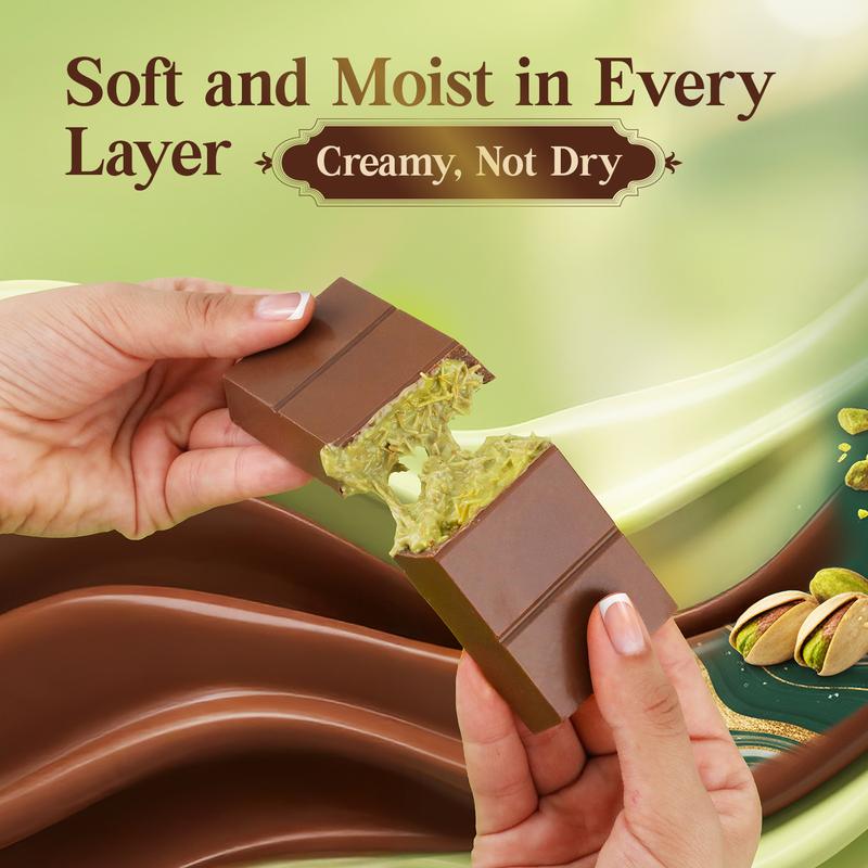 Dubai Chocolate Bar Pistachio 3.5 Oz, Milk Chocolate Knafeh, Perfectly Portioned Packaging Dubai Chocolate, Premium Kunafa Chocolate Bars |