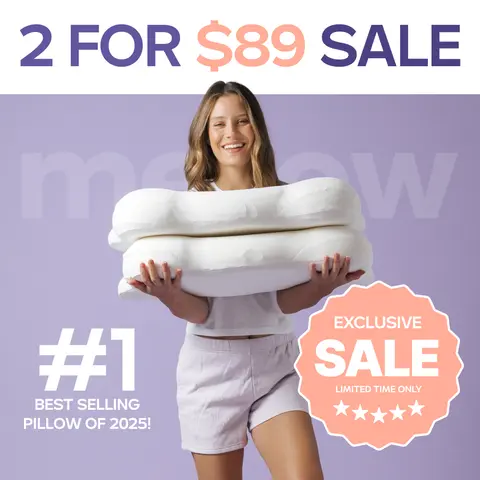 Mellow Sleep | 2 CloudAlign Pillows + 2 Free Cooling Pillowcases - Ergonomic Cervical Pillows +Dual-Height Memory Foam with Cooling Pillowcases for Side Back & Stomach Sleepers Best Pillow 2025 Awarded
