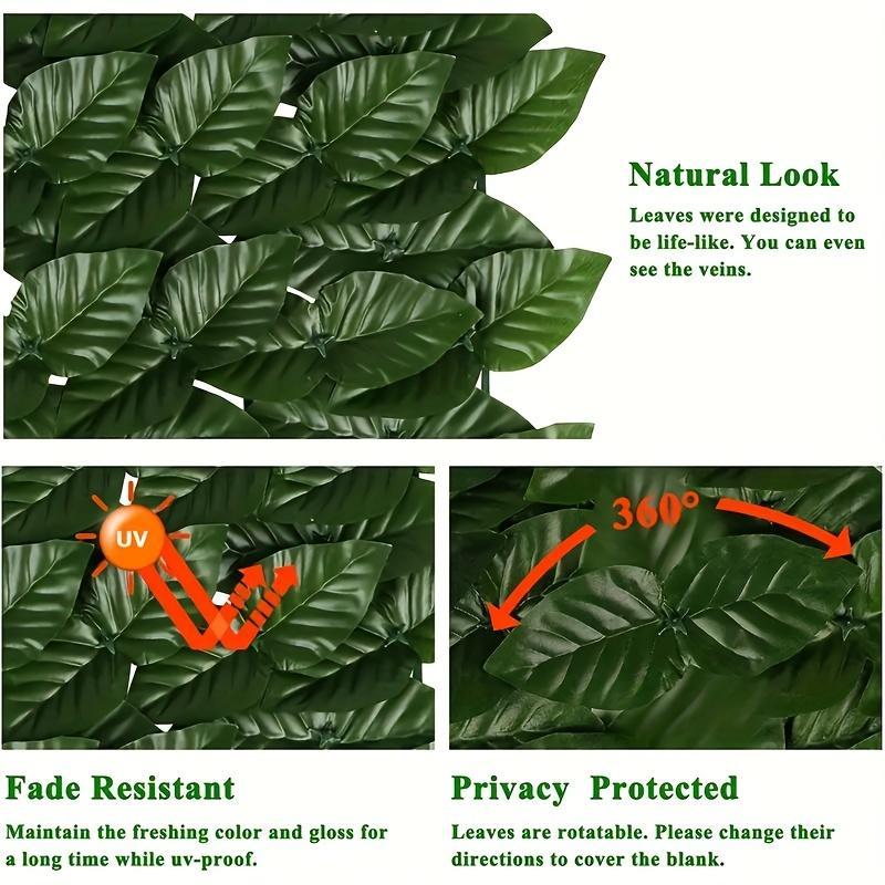Artificial Ivy Leaf Fence, Faux Ivy Leaf Fence, Decorative Fence for Outdoor Garden, Garden & Patio Decoration Supplies
