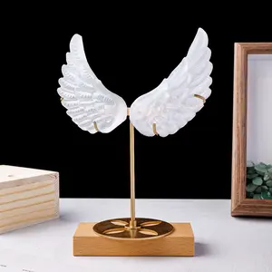 Selenite Wing Design Ornament, Creative Desktop Decoration, Modern Home Decoration for Living Room Bedroom Office, Gift for Friends & Family