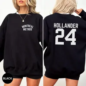 Montreal Metros Sweatshirt, Hollander 24 Hoodie, Hockey Romance Fan Gift, Sports Romance Tee, Bookish Reader Hoodie, Shane Hollander Top