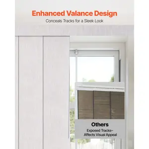 VEVOR Panel Track Blinds, Extendable Track from 45.8 in to 86 in W, Trimmable Panel Curtains Up to 96 in H, Vertical Blackout Panel Blinds for Sliding Doors, Patio Doors, Room Divider, Dark Gray