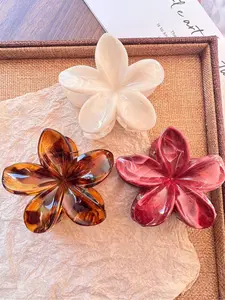 Elegant Floral Design Hair Clip Set, 3pcs/2pc 8cm/3.15in Multicolor Options, Perfect for Stylish Everyday Wear & Special Occasions, Flower Hair Clip