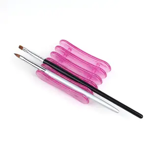 Mini Nail Art Pen Holder, Crystal Light Therapy Pen Stand, 5-Grid Brush Storage Tool, Nail Polish Brushes Organizer