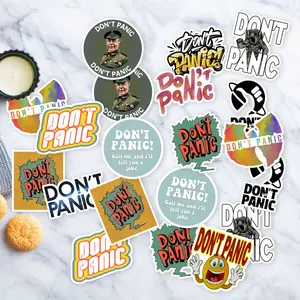 Stickers Pack 20 Pcs Don Vinyl Skateboard t Bumper Panic Water Waterproof Car Bike Guitar Bottle Laptop Aesthetic Luggage Colorful