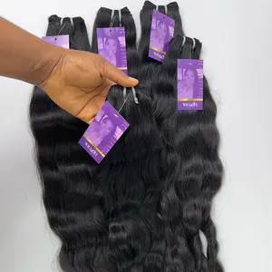 Raw Indian wavy hair bundles.