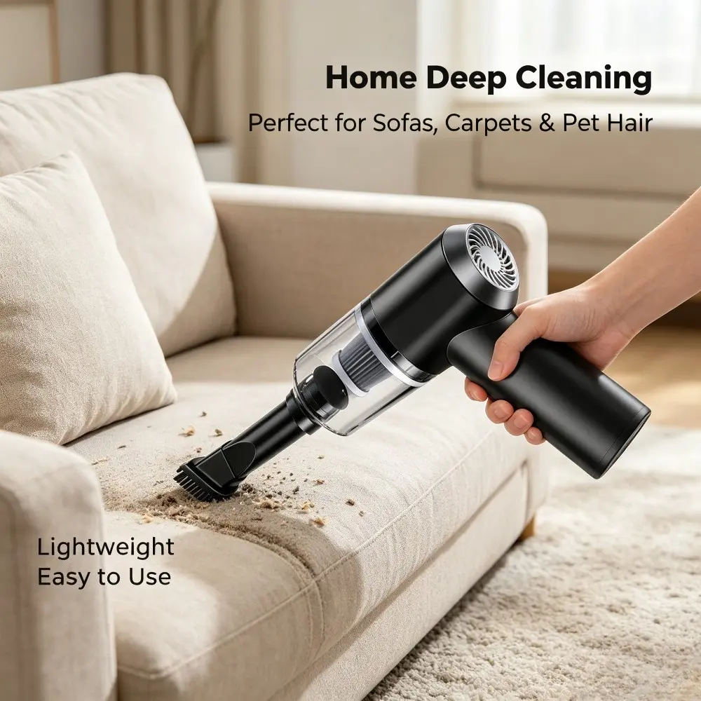 1pc Portable Car-Mounted Handheld Mini Vacuum Cleaner - Rechargeable, Washable Filter, Ideal for Car Dust, Household Sofas, Pet Hair Cleaning (Leisure & Outdoor Recreation Equipment)